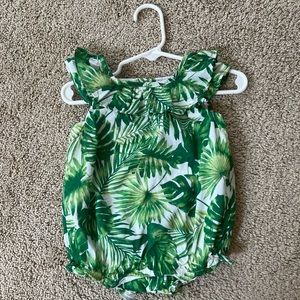 Janie and Jack palm print romper